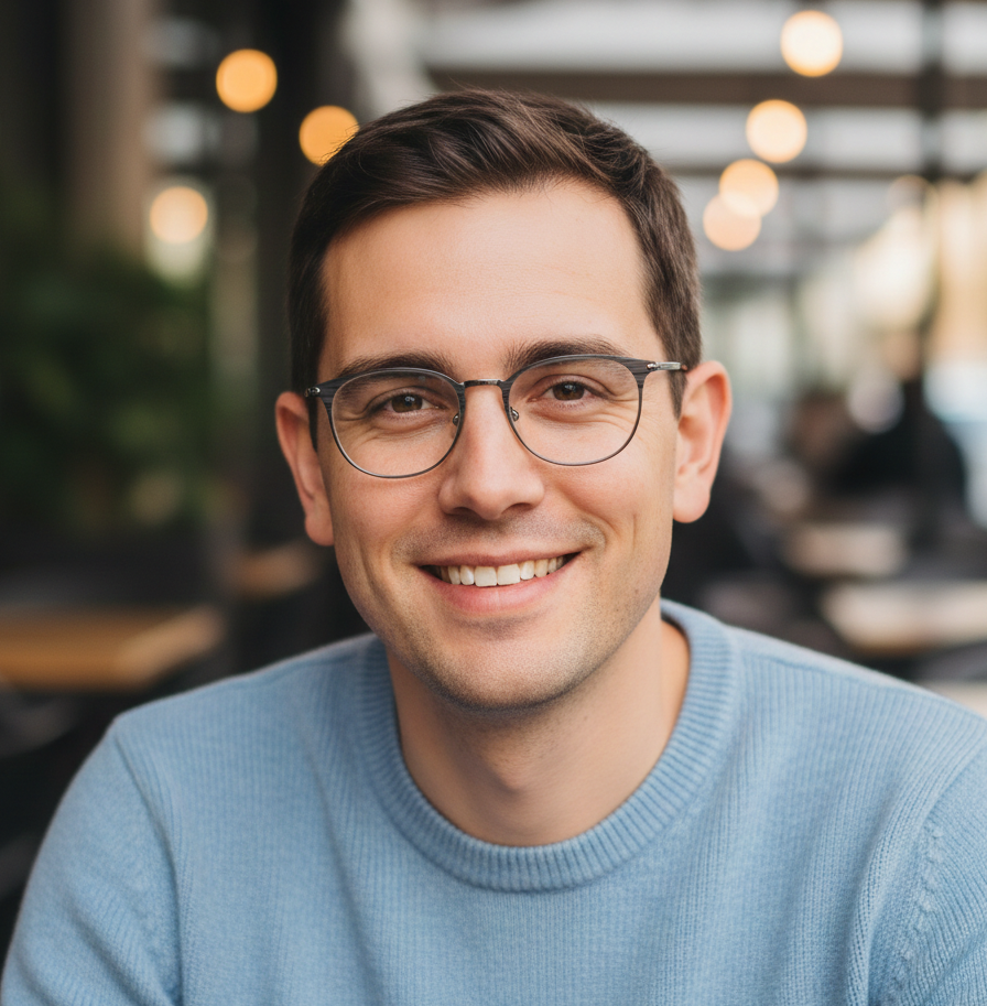 Artur - autor kursu i mentor w czystym, designerskim blobie